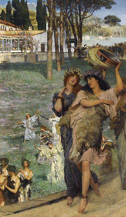 Alma-Tadema, Sir Lawrence On the Road to the Temple of Ceres (mk23) Norge oil painting art